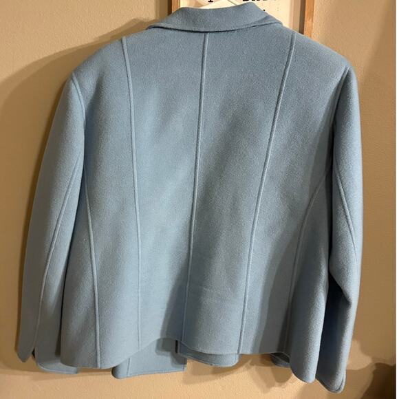 Talbots Woman’s Petite Powder Blue 100% Wool Jacket Size 16W - Picture 4 of 4